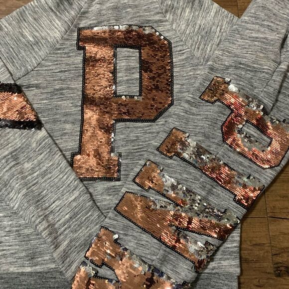 VS PINK REVERSIBLE BLING HOODIE WITH JOGGERS OUTFIT SET XS - Picture 7 of 13